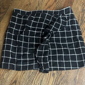 Black and White Checkered Skirt